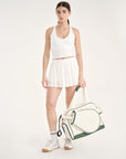 Allure Bag - Off White + Green Piping