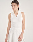 Allure Polo Top - Cloud White