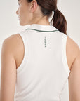 Allure Polo Top - Cloud White + Green