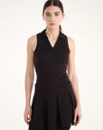 Allure Polo Top - Jet Black