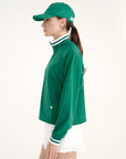 Line Hoodie - Green & White