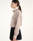 Line Hoodie - Grey Brown