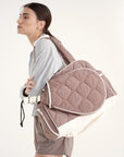 Allure Bag - Grey Brown + Off White Piping