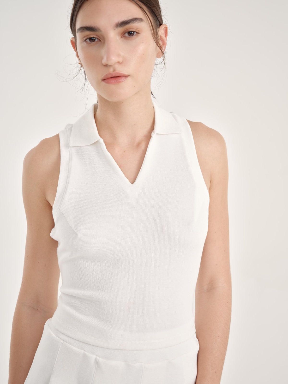 Allure Polo Top - Cloud White