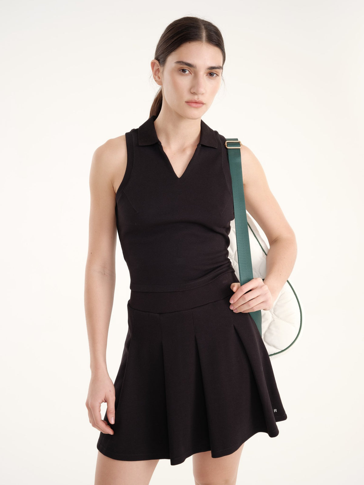 Allure Polo Top - Jet Black