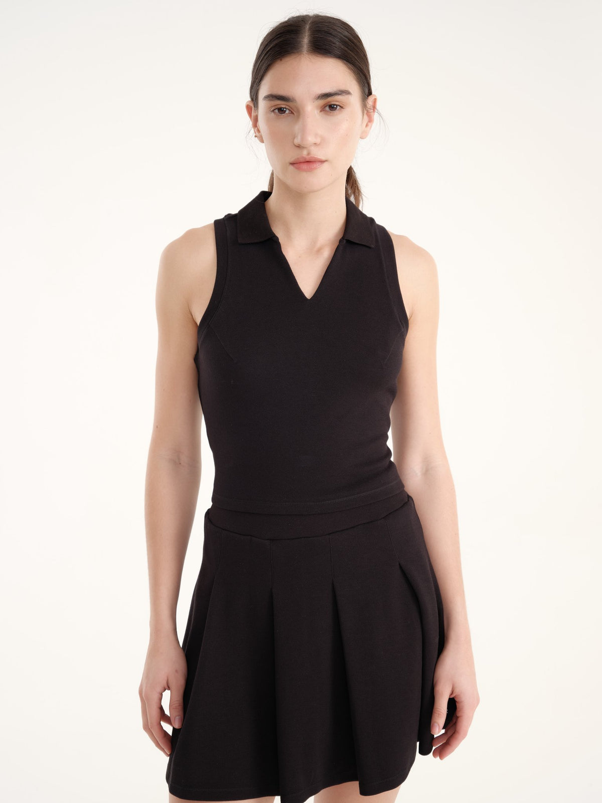 Allure Polo Top - Jet Black