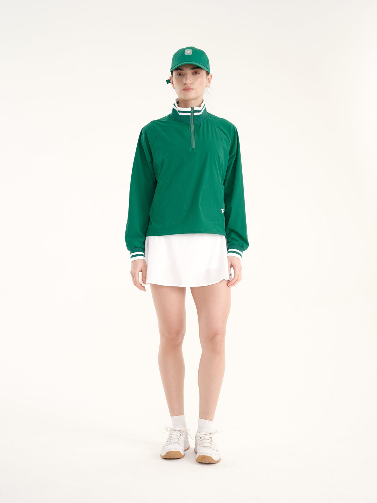 Line Hoodie - Green & White