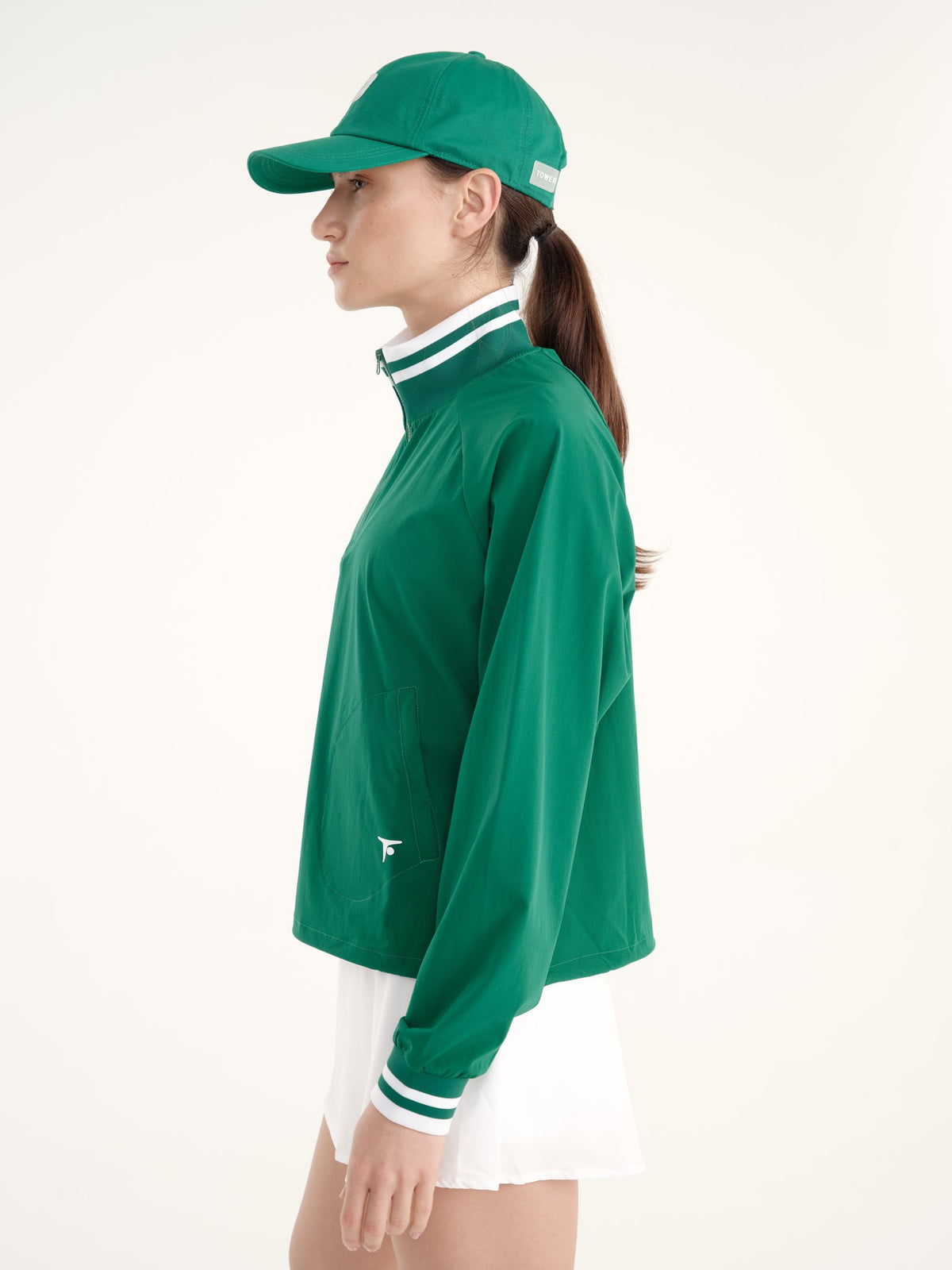 Line Hoodie - Green &amp; White