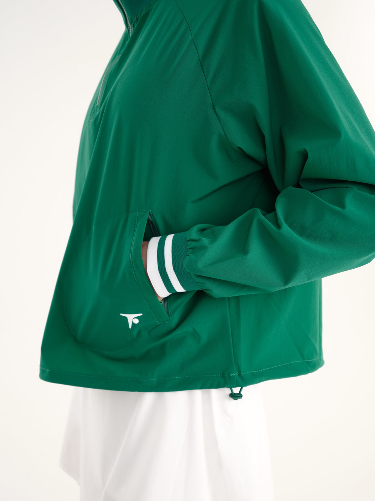 Line Hoodie - Green &amp; White