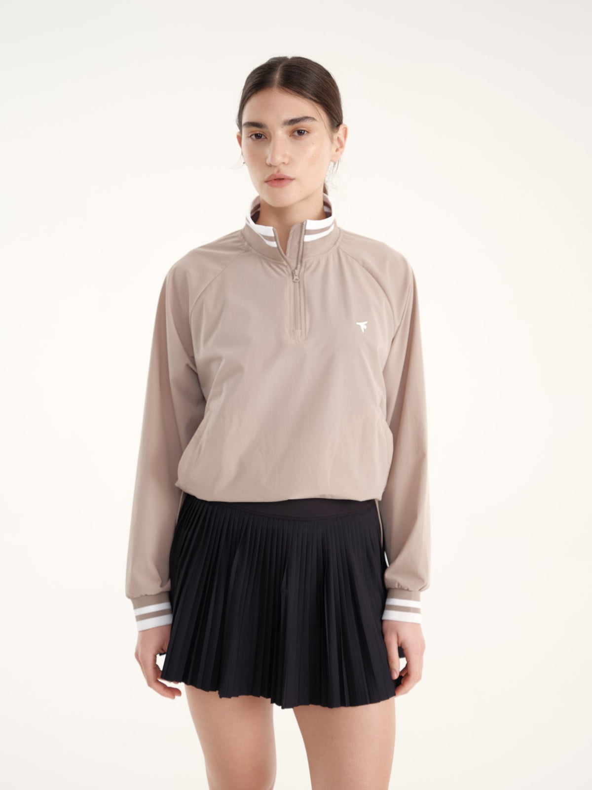 Line Hoodie - Grey Brown