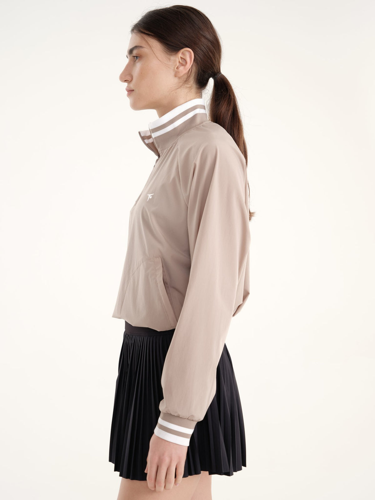 Line Hoodie - Grey Brown
