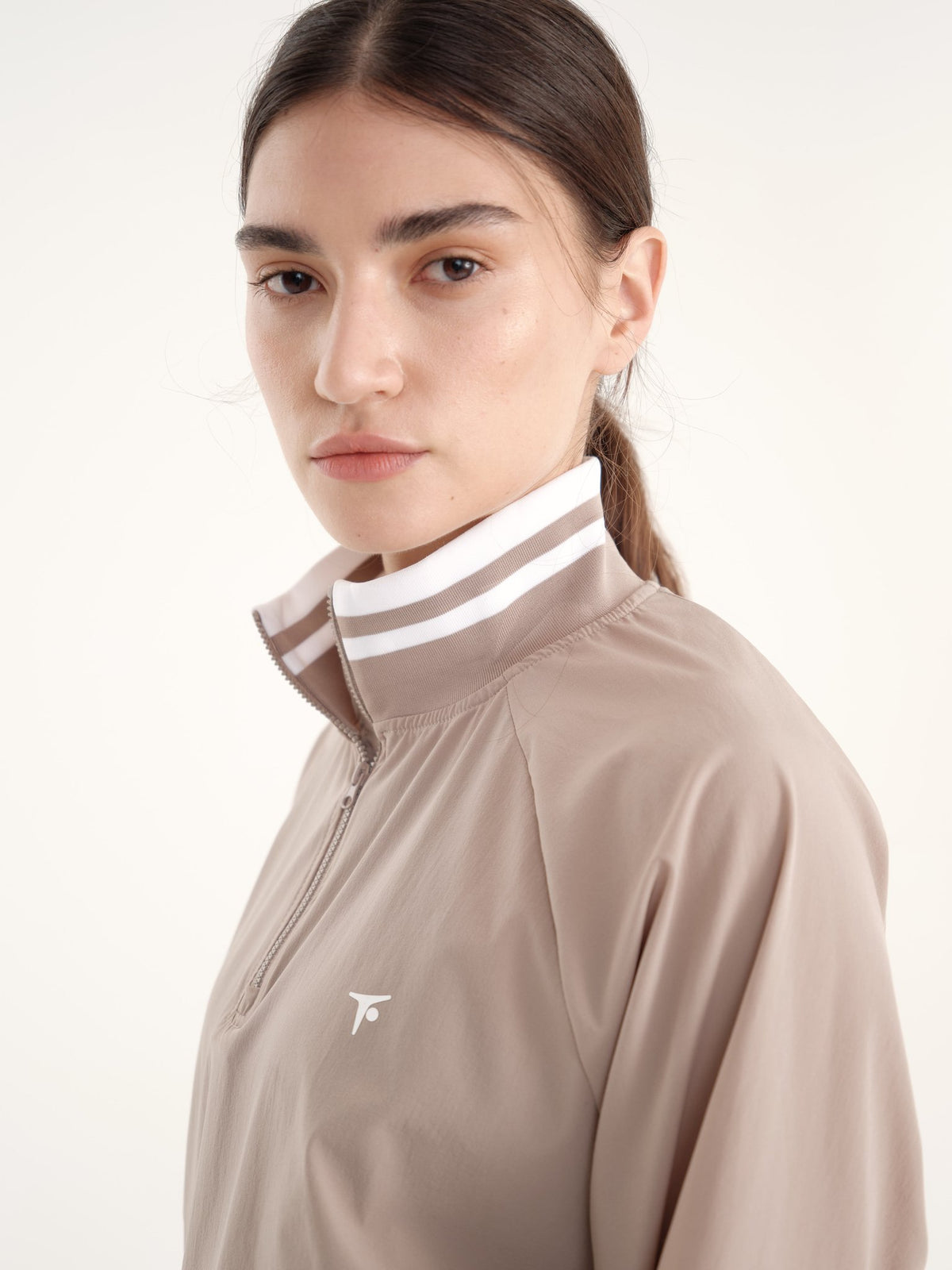 Line Hoodie - Grey Brown