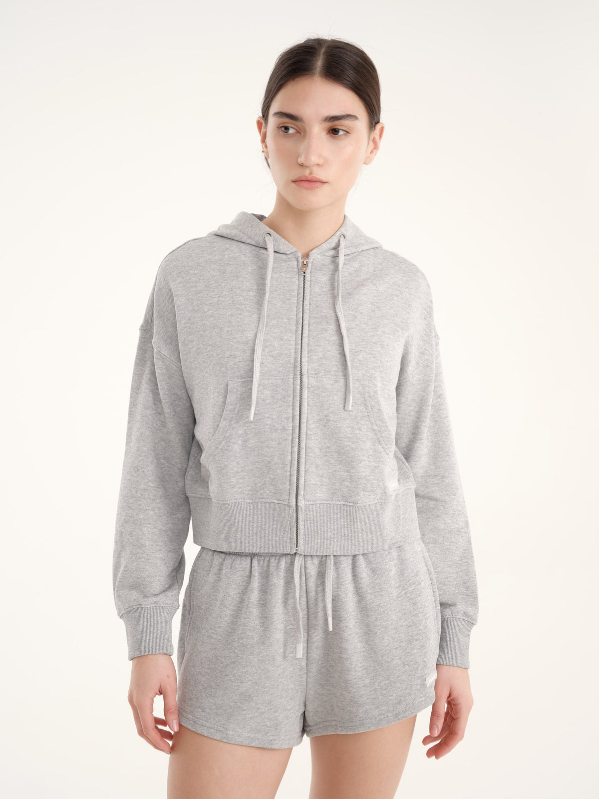Timeless Full Zipper Sweatshirt - Grey Melange