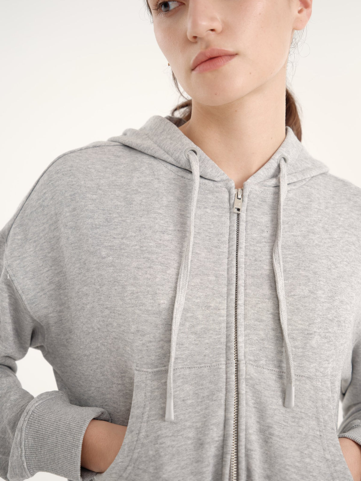 Timeless Full Zipper Sweatshirt - Grey Melange