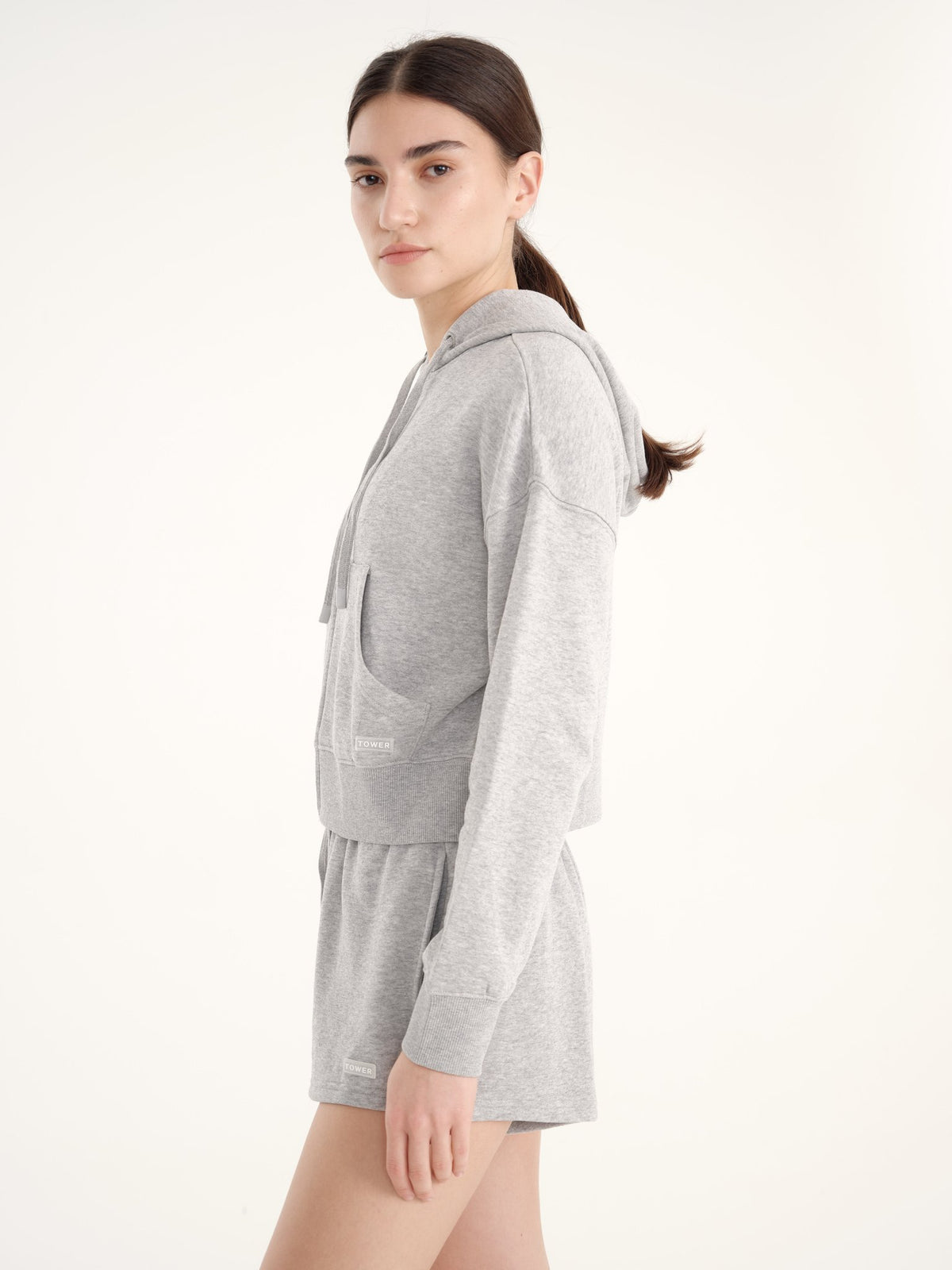 Timeless Full Zipper Sweatshirt - Grey Melange